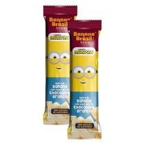 Kit 2 Barra de Fruta Banana Brasil Kids Minions Sabor Banana e Chocolate Branco Zero 22g Kit 2 Barra de Fruta Banana Brasil Kids Minions Sabor Banana e Chocolate Branco Zero 22g