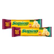 Kit 2 Barra de Fruta Supino Banana com Cobertura de Chocolate Branco 24g Kit 2 Barra de Fruta Supino Banana com Cobertura de Chocolate Branco 24g