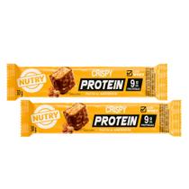 Kit 2 Barra de Proteína Nutry Crispy Protein com 9g de Proteínas Sabor Pasta de Amendoim 30g