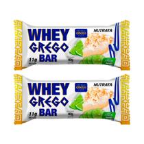 Kit 2 Barra de Proteína Whey Grego Bar Nutrata Sabor Torta de Limão com 11g de Proteína 40g Kit 2 Barra de Proteína Whey Grego Bar Nutrata Sabor Torta de Limão com 11g de Proteína 40g