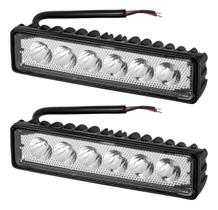 Kit 2 Barra Farol Auxiliar Milha Led Foco 30º Off Road 18w