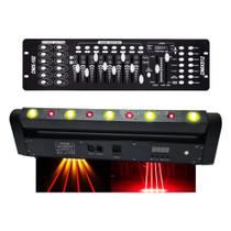 Kit 2 Barra Laser 9 LEDs com Movimento 180 para Palco, Festa e DJ Bivolt CYL5866