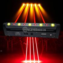 Kit 2 Barra Laser 9 LEDs com Movimento 180 para Palco, Festa e DJ Bivolt CYL5866