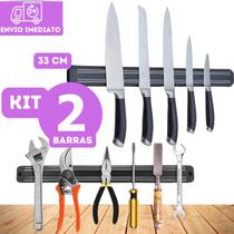 Kit 2 Barra Magnética Para Facas Imã para Facas e Ferramentas 33cm