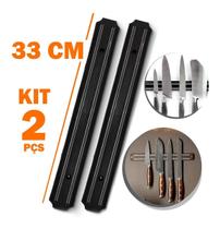 Kit 2 Barra Magnética Suporte Facas Ferramentas Cozinha 33cm Kit 2 Barra Magnética Suporte Facas Ferramentas Cozinha 33cm
