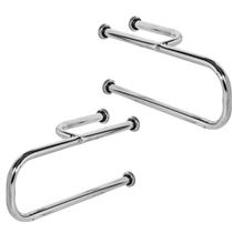 Kit 2 Barras Apoio 60x20cm Vaso Sanitário Esquerda e Direita FS