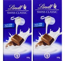 Kit 2 Barras Chocolate Importado Lindt Swiss Classic 100g