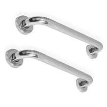 Kit 2 Barras De Apoio 30 Cm Aço Inox Alça Idoso E Deficiente