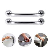 Kit 2 Barras de Apoio 30cm Aço Inoxidável Idoso e Deficiente