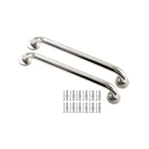 Kit 2 Barras de Apoio Banheiro 40cm para Suporte a Deficientes Físicos e Idosos Kit 2 Barras de Apoio Banheiro 40cm para Suporte a Deficientes Físicos e Idosos