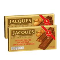Kit 2 barras de chocolate belga gourmet jacques ao leite com amêndoas 2x200g importado premium Kit 2 barras de chocolate belga gourmet jacques ao leite com amêndoas 2x200g importado premium