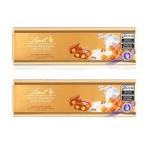 Kit 2 Barras Lindt Gold 300g Importado Chocolate Ao Leite Suiço com Avelãs Premium