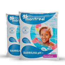 Kit 2 Barrilha Montreal 2kg Eleve o pH da Sua Piscina com Eficiência Kit 2 Barrilha Montreal 2kg Eleve o pH da Sua Piscina com Eficiência