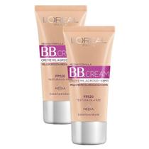 Kit 2 Base BB Cream L'Oréal Paris Dermo Expertise Cor Média FPS 20 30ml
