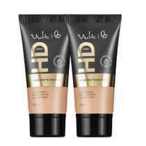 Kit 2 Base Facial Líquida Matte Cor V250 Técnologia Nano HD a Prova D Água 26ml Make Vult