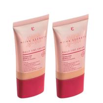 Kit 2 Base Líquida Cor 00 Niina Secrets Eudora Daily Tint Cream Semi Matte 25ml