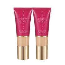 Kit 2 Base Líquida Cor 05 Niina Secrets Hidra Glow Eudora Média Cobertura 30ml
