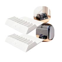 Kit 2 Base Organizadora De Jogos e Acessórios Suporte De Mesa Premium Para PlayStation 4 e 5 Display De Mídia Física -