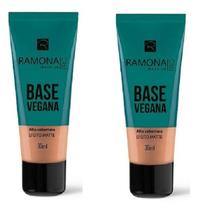 Kit 2 Base Vegana Cor 04 Bege Escuro 30ml - Ramona Make Up Kit 2 Base Vegana Cor 04 Bege Escuro 30ml - Ramona Make Up