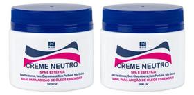 Kit 2 Bases Creme Neutro 500gr - Adição Dos Óleos Essenciais Kit 2 Bases Creme Neutro 500gr - Adição Dos Óleos Essenciais