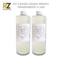 Kit 2 Bases Sabonete Líquido Pronta Hipoalergênica Transparente para Sabonete e Shampoo Quimiz VG 1 Litro
