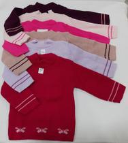 Kit 2 Básica De Lã Blusa Frio Bebê Menina Inverno Infantil