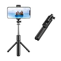 Kit 2 Bastão Selfie com Tripé para Celular Controle Remoto