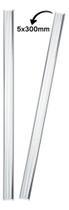 Kit 2 Bastões Agitadores 5x300mm Vidro Maciço Ponta Lapidada