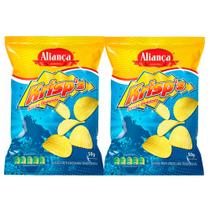 Kit 2 Batata Aliança Krisps Ondulada Tradicional 50g Kit 2 Batata Aliança Krisps Ondulada Tradicional 50g