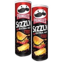 Kit 2 Batata Pringles Flame Extra Hot Cheese E Chilli 160G