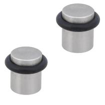 Kit 2 Batedor Amortecedor de Porta com Anel de Borracha Piso Chão Escovado Fosco Metal Alumínio Maciço Kit 2 Batedor Amortecedor de Porta com Anel de Borracha Piso Chão Escovado Fosco Metal Alumínio Maciço