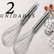 Kit 2 Batedor De Ovos Fue Inox Indispensável Para Bater Chantilly Molhos Massas Leves