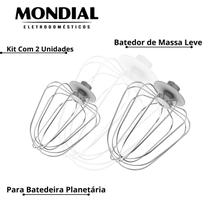 Kit 2 Batedor Massa Leve para Batedeira Planetária