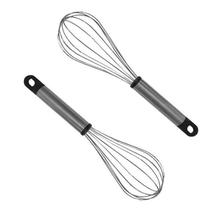 Kit 2 Batedores De Ovos E Massas Aço Inox Fouet Pequeno 21Cm