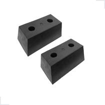 Kit 2 Batente Maciço Calço Borracha 210x80mm Docas Pier e Caminhão