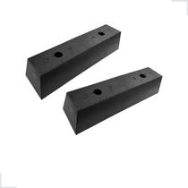Kit 2 Batentes Calço Borracha Maciço 435x80mm Pier Docas Caminhão
