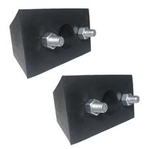 Kit 2 Batentes Maciços Calço de Borracha Para Caminhões Docas 145x60x80mm Borrachas Londrina