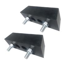 Kit 2 Batentes Maciços Calço de Borracha Para Caminhões Docas 180x57x50mm Borrachas Londrina