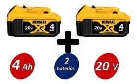 Kit 2 Bateria 20v 4ah Xr Max Dcb204 Original Dewalt