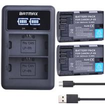 Kit 2 Bateria Batmax Lp-e6 Com Carregador Duplo