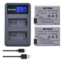 Kit 2 Bateria Batmax Lp-e8 Com Carregador Duplo