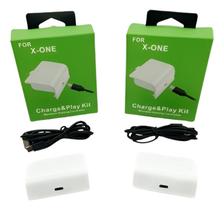 Kit 2 Bateria Para Controle Xbox One Cabo Recarregável Game