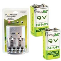 Kit 2 Bateria Recarregáv 9v + Carreg Bateria Pilha Aa/aaa/9v Auto Stop Kit 2 Bateria Recarregáv 9v + Carreg Bateria Pilha Aa/aaa/9v Auto Stop