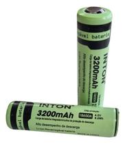 Kit 2 Bateria Recarregável Inton 18650a 3200mah 4.2v C/ Chip