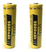 kit 2 Bateria Recarregável modelo 18650 3.7v - 4.2v 9800mah P/ Lanterna - JWS