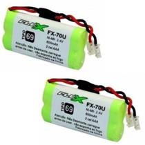 Kit 2 Bateria Recarregável Telefone 2,4V 600Mah Fx-70U