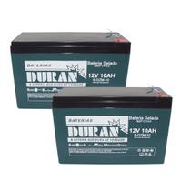 Kit 2 Bateria Selada Gel Ciclo Profundo Duran 10ah 12v 6-dzm-10