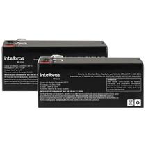 Kit 2 bateria selada p/ central de incendio 12v 1,2ah xb 1212 intelbras