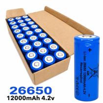 Kit 2 Baterias 26650 12000mAh 4.2V Recarregável Ideal Lanterna Tática Rádio - Enviamos no mesmo dia