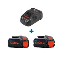 Kit 2 Baterias de Íons de Lítio 18V 8Ah ProCORE e Carregador Rápido GAL 18V-80 Bosch Unica